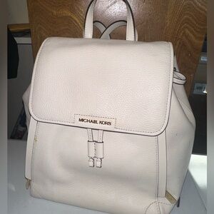 Michael Kors white backpack